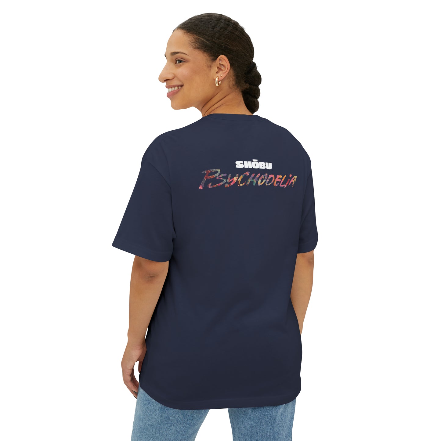 Oversized Relaxed Fit Cotton Boxy T-Shirt - PSYCHODELIA - Biolume Betrayer