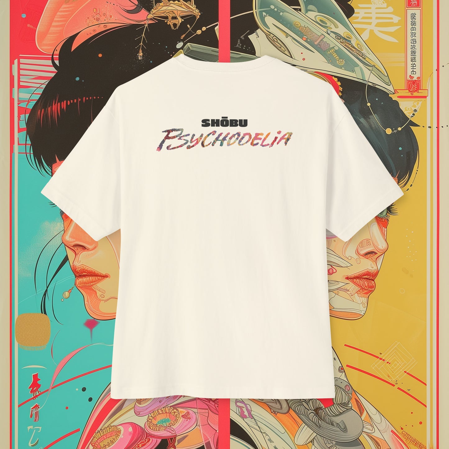 Oversized Relaxed Fit Cotton Boxy T-Shirt - PSYCHODELIA - Entangled Epiphanies