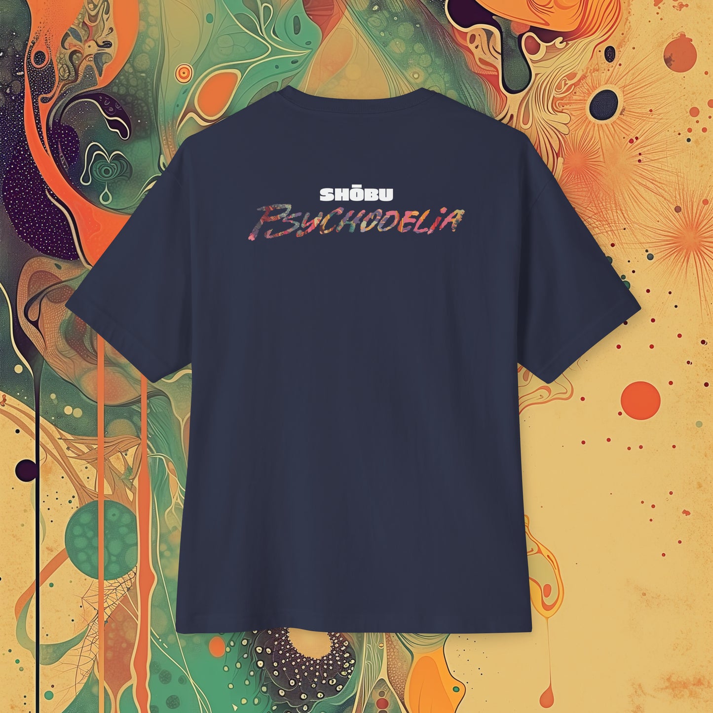 Oversized Relaxed Fit Cotton Boxy T-Shirt - PSYCHODELIA - Dissonant Pulseweaver