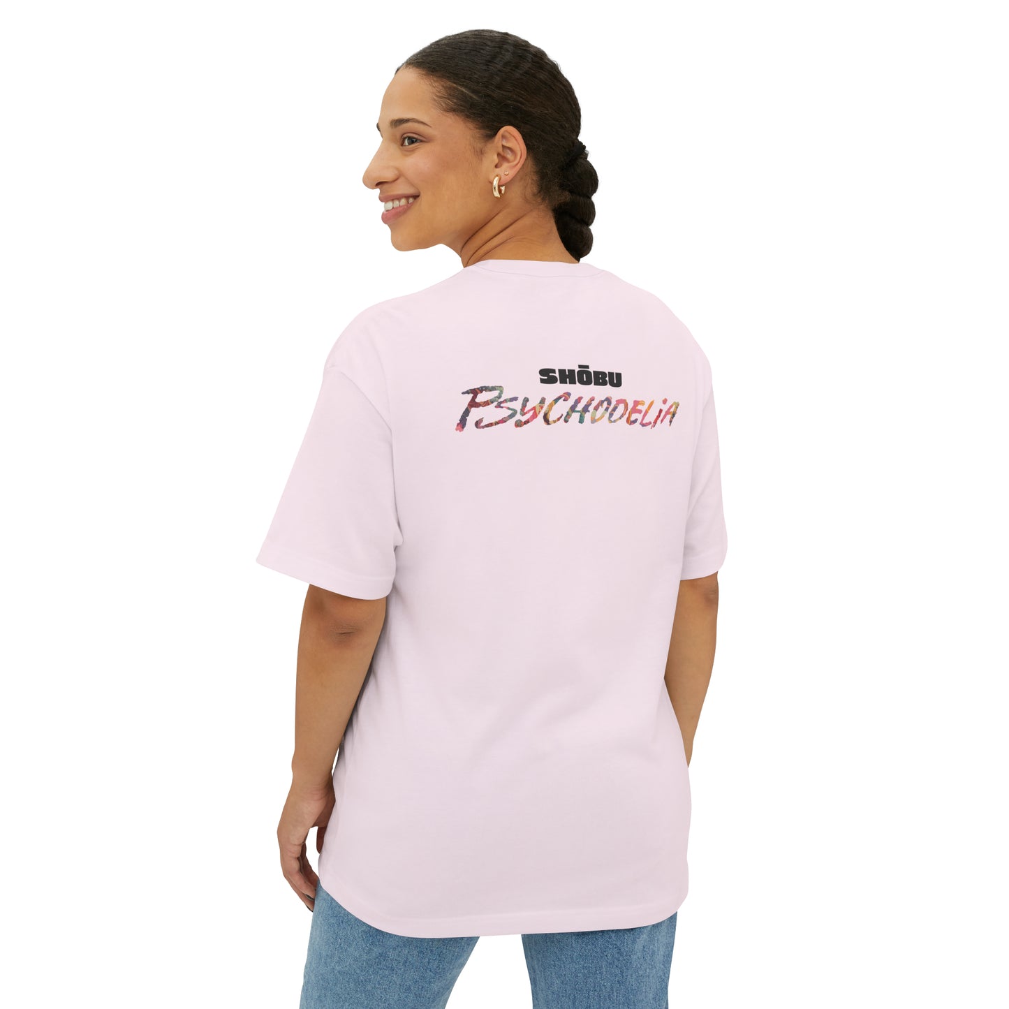 Oversized Relaxed Fit Cotton Boxy T-Shirt - PSYCHODELIA - Biolume Betrayer