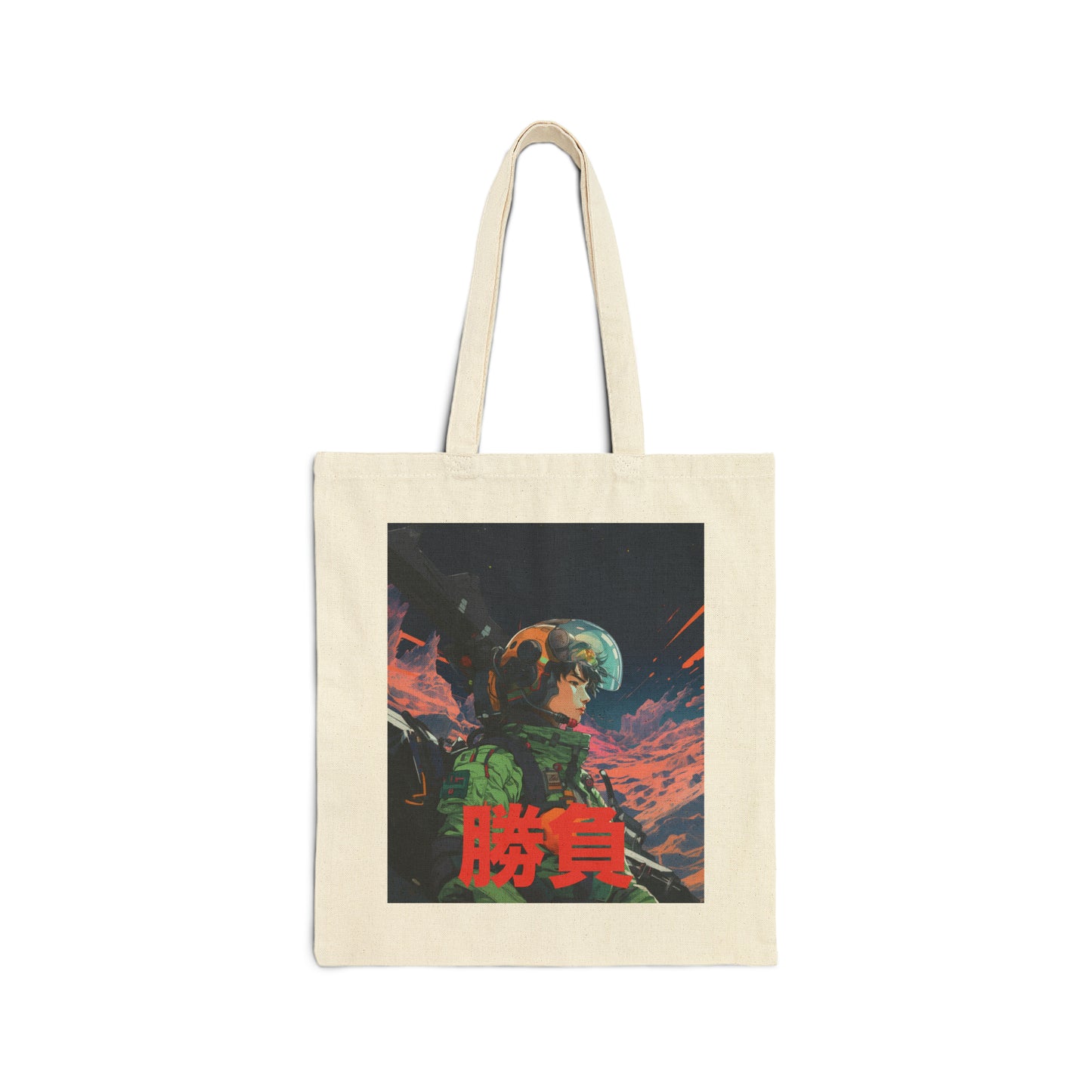 Heavy Fabric Cotton Canvas Tote Bag - Mecha Pilot