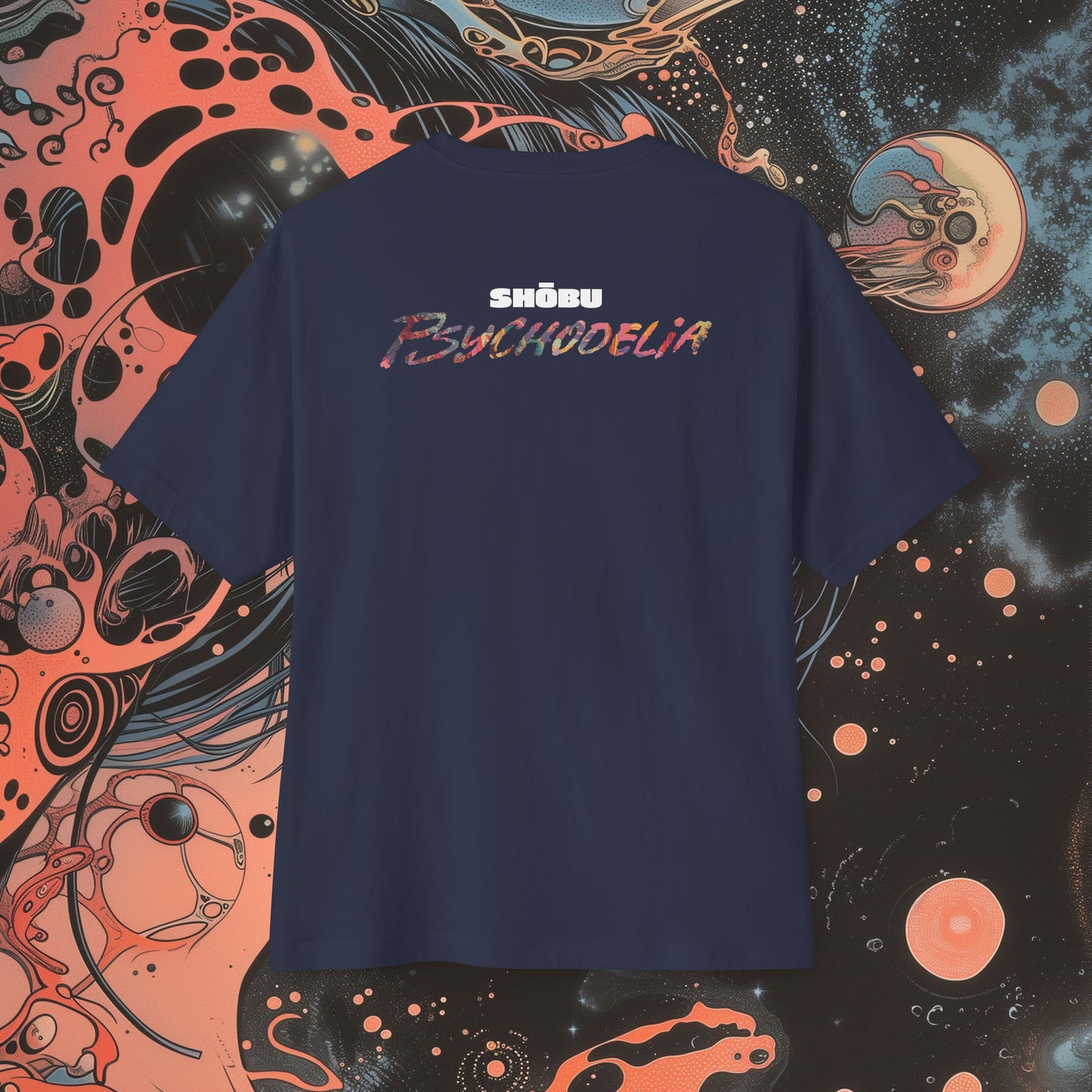 Oversized Relaxed Fit Cotton Boxy T-Shirt - PSYCHODELIA - Vespera