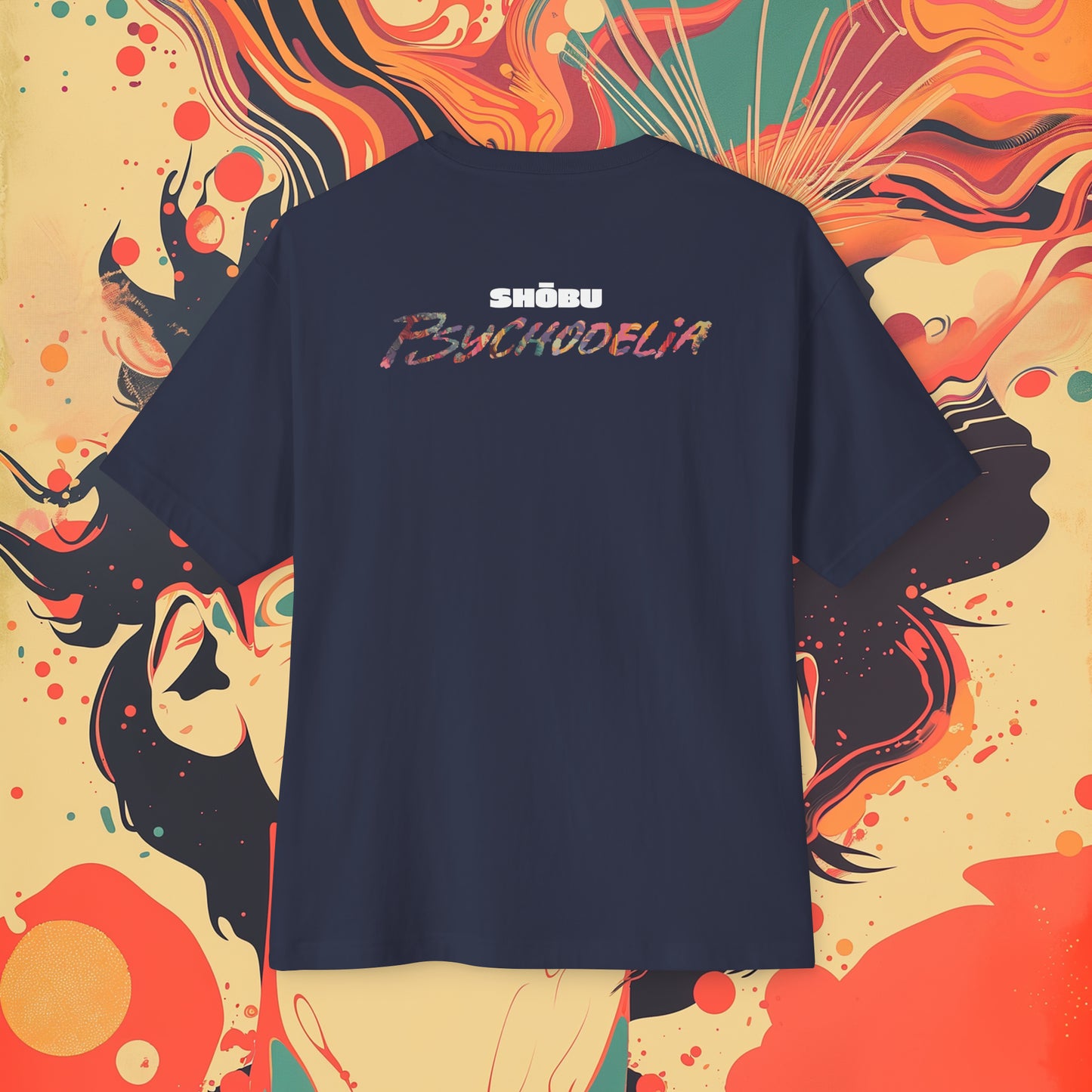 Oversized Relaxed Fit Cotton Boxy T-Shirt - PSYCHODELIA - Synaptic Sporecaster