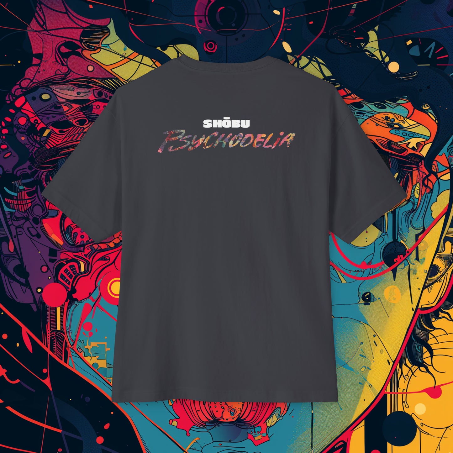 Oversized Relaxed Fit Cotton Boxy T-Shirt - PSYCHODELIA - Fungalheart Usurper