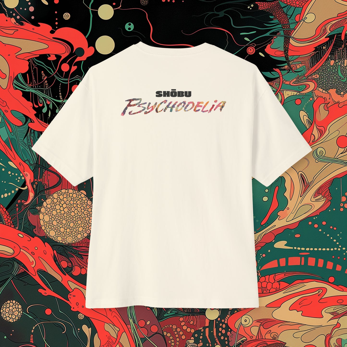 Oversized Relaxed Fit Cotton Boxy T-Shirt - PSYCHODELIA - Biolume Betrayer