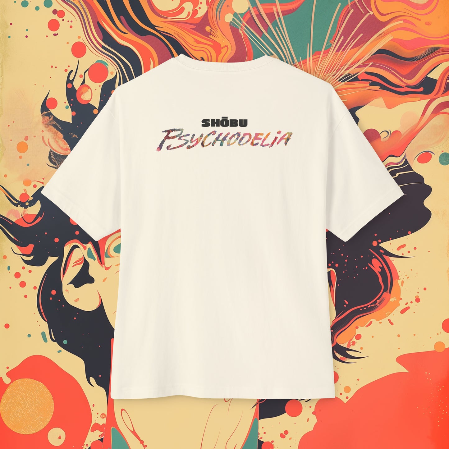 Oversized Relaxed Fit Cotton Boxy T-Shirt - PSYCHODELIA - Synaptic Sporecaster