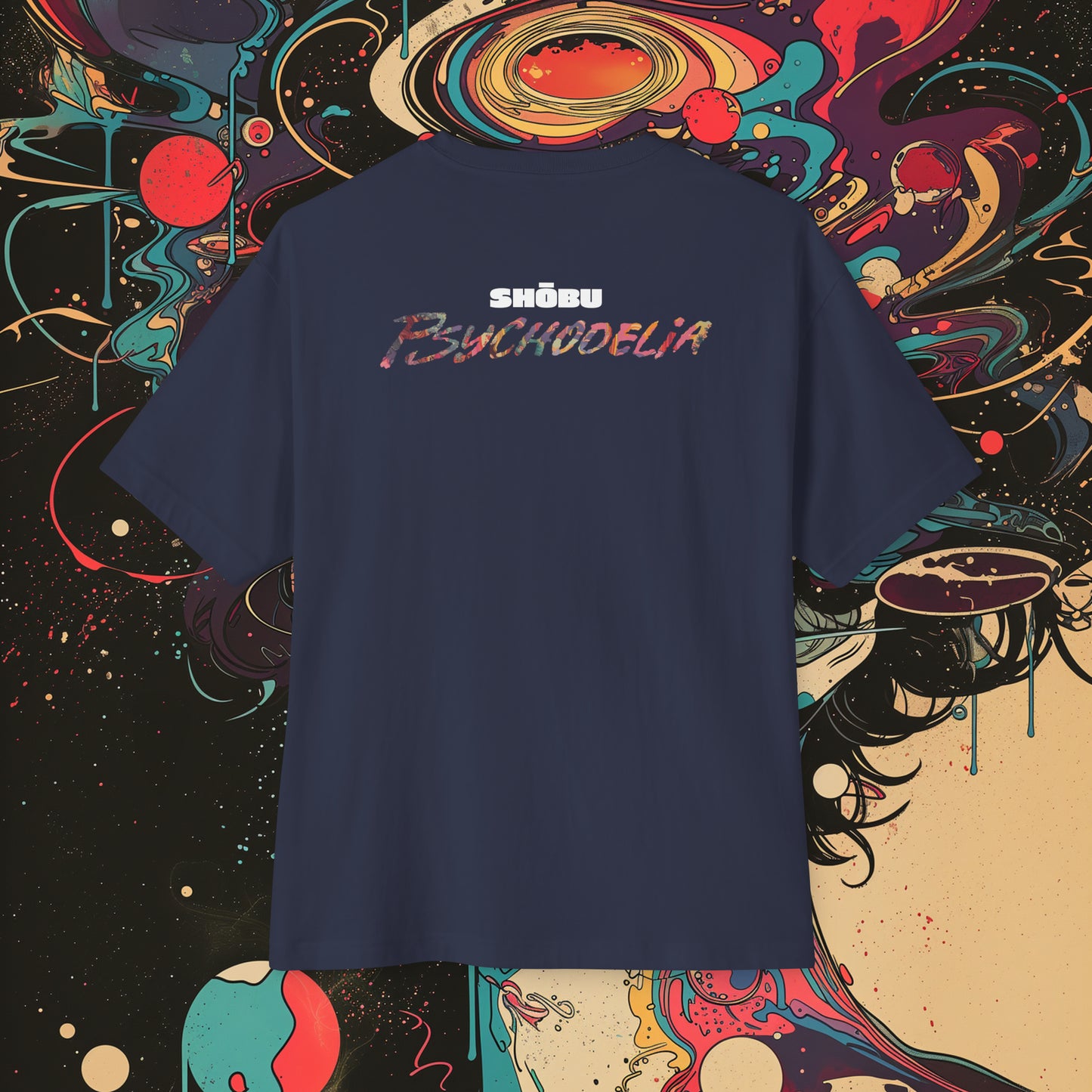 Oversized Relaxed Fit Cotton Boxy T-Shirt - PSYCHODELIA - Psilocybe Lethe Warden