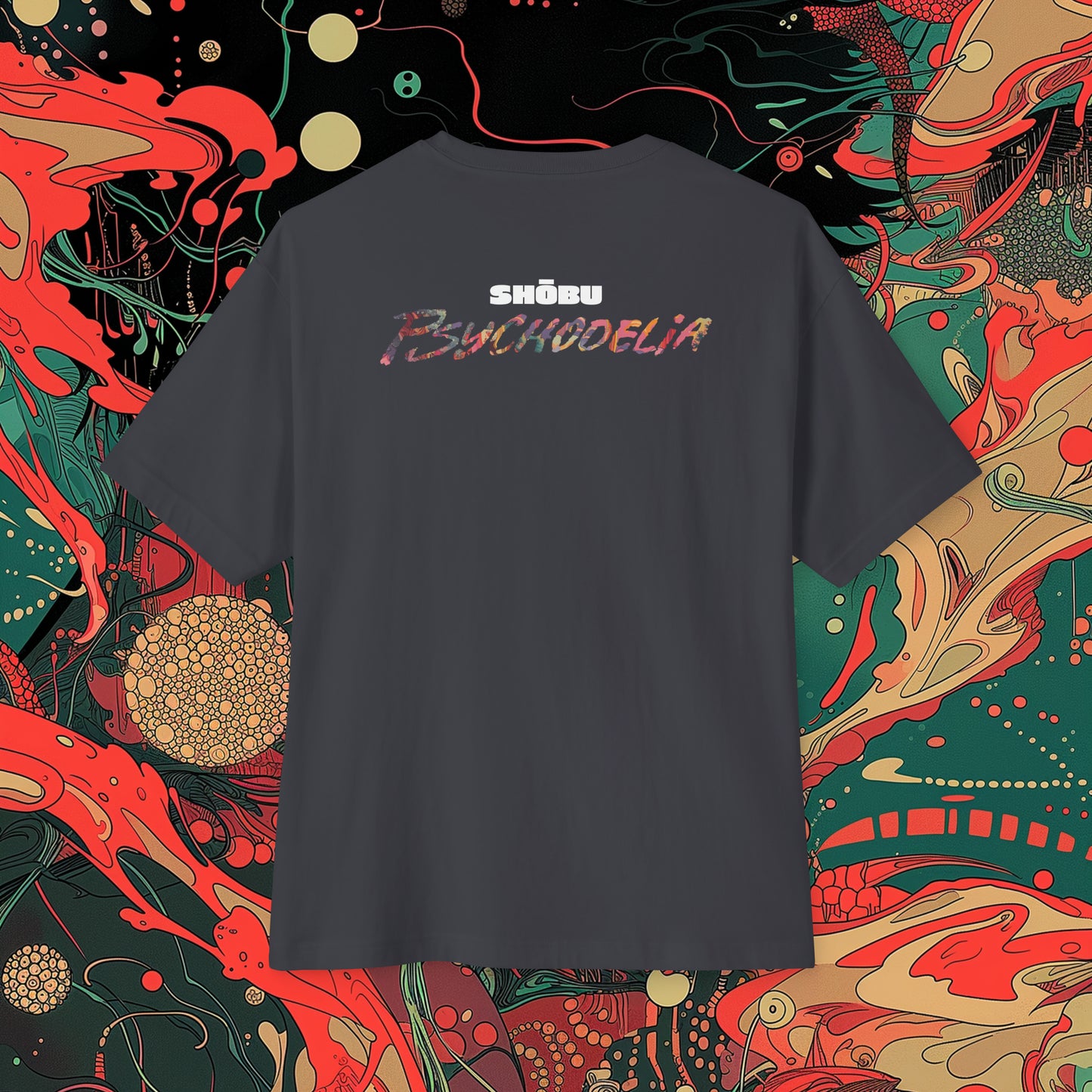 Oversized Relaxed Fit Cotton Boxy T-Shirt - PSYCHODELIA - Biolume Betrayer