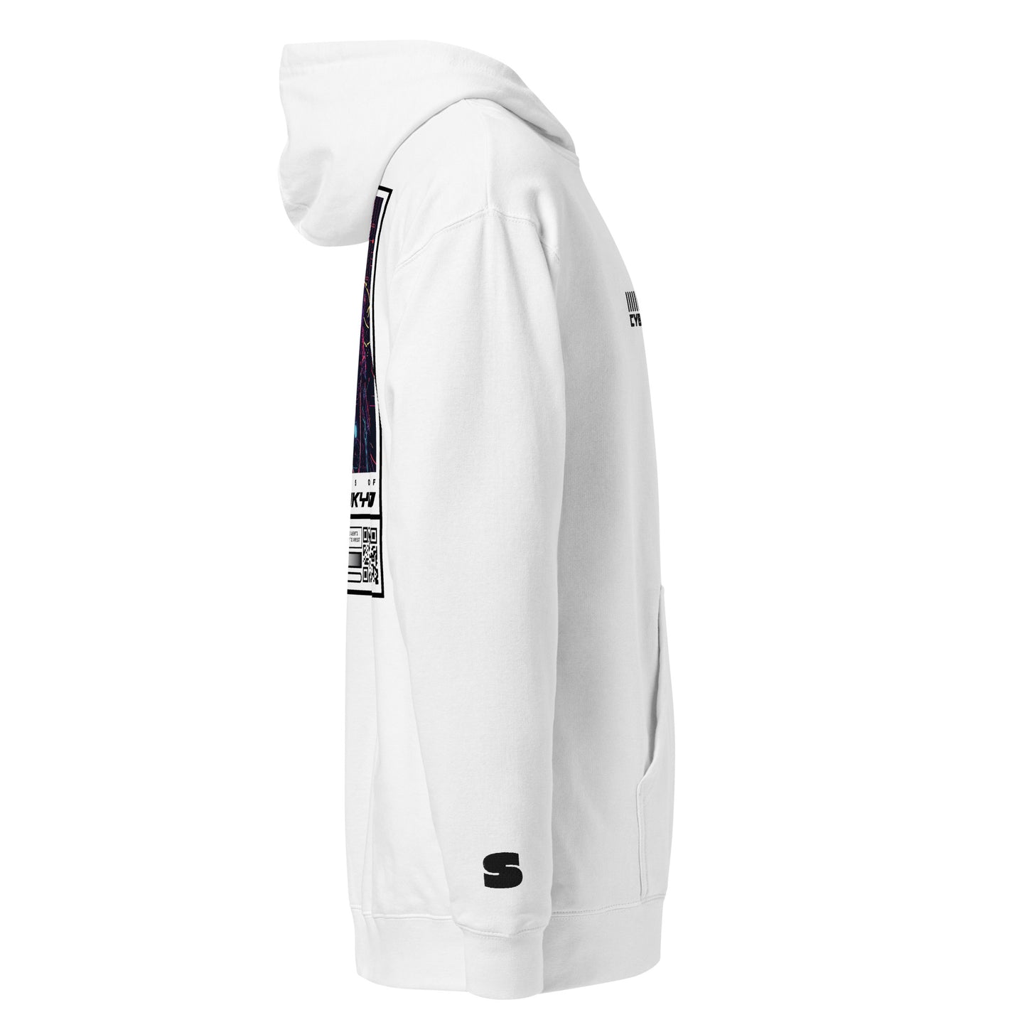 White Unisex midweight hoodie - SHŌBU CYBERVOID - Citizens of Neo-Tokyo