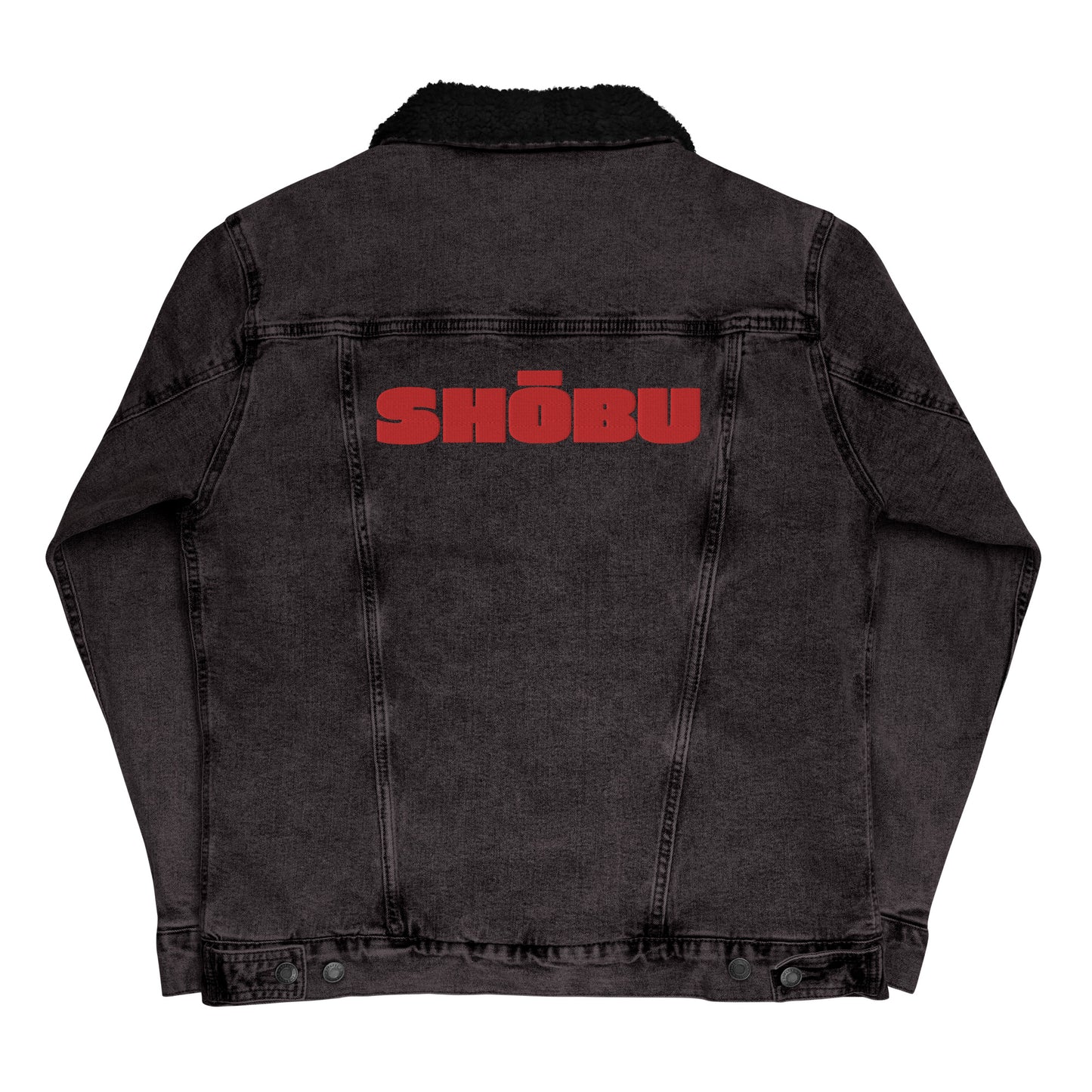 Embroidered Unisex Denim Sherpa Jacket - SHŌBU