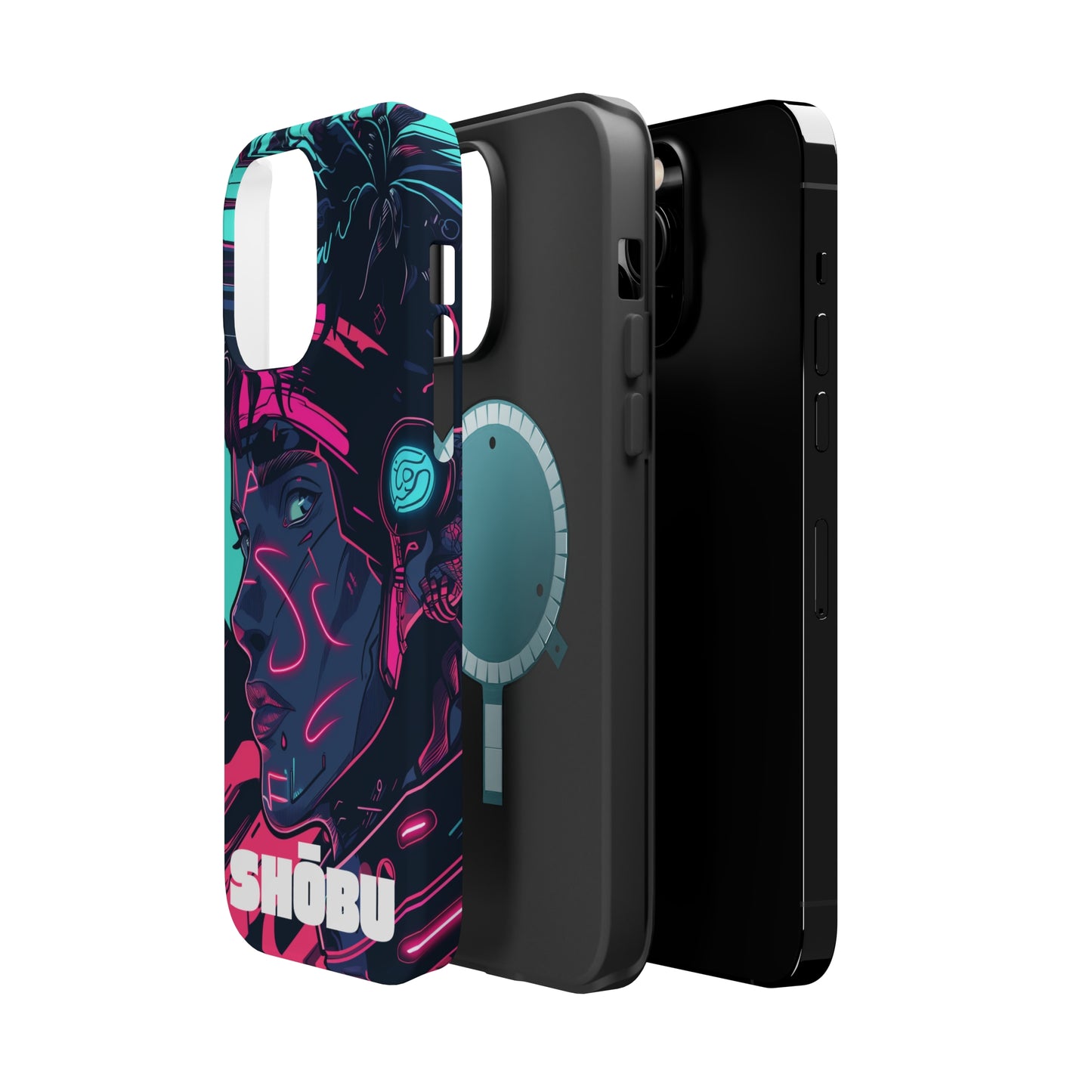 iPhone MagSafe Double Layer Tough Case - SHŌBU CYBERVOID - Citizens of Neo-Tokyo - Midnight Hacker