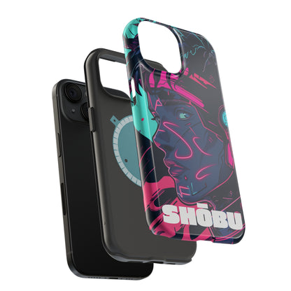 iPhone MagSafe Double Layer Tough Case - SHŌBU CYBERVOID - Citizens of Neo-Tokyo - Midnight Hacker