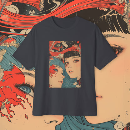 Oversized Relaxed Fit Cotton Boxy T-Shirt - PSYCHODELIA - Intangible Chordcasters