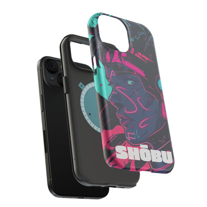 iPhone MagSafe Double Layer Tough Case - SHŌBU CYBERVOID - Citizens of Neo-Tokyo - Midnight Hacker