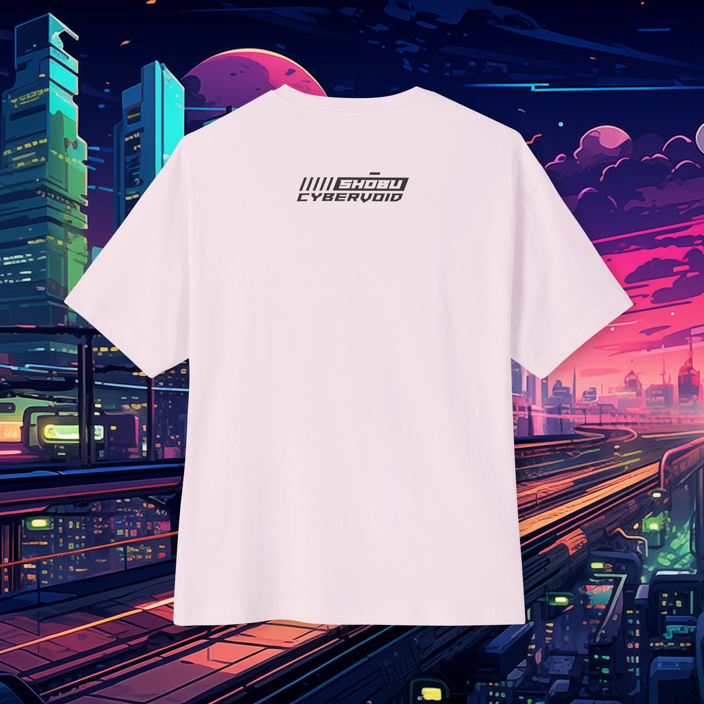 Oversized Relaxed Fit Cotton Boxy T-Shirt - SHŌBU CYBERVOID - Citizens of Neo-Tokyo - Circuit Whisperer