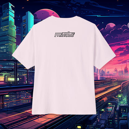 Oversized Relaxed Fit Cotton Boxy T-Shirt - SHŌBU CYBERVOID - Citizens of Neo-Tokyo - Circuit Whisperer