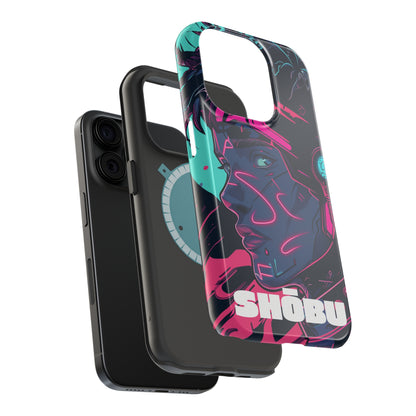 iPhone MagSafe Double Layer Tough Case - SHŌBU CYBERVOID - Citizens of Neo-Tokyo - Midnight Hacker