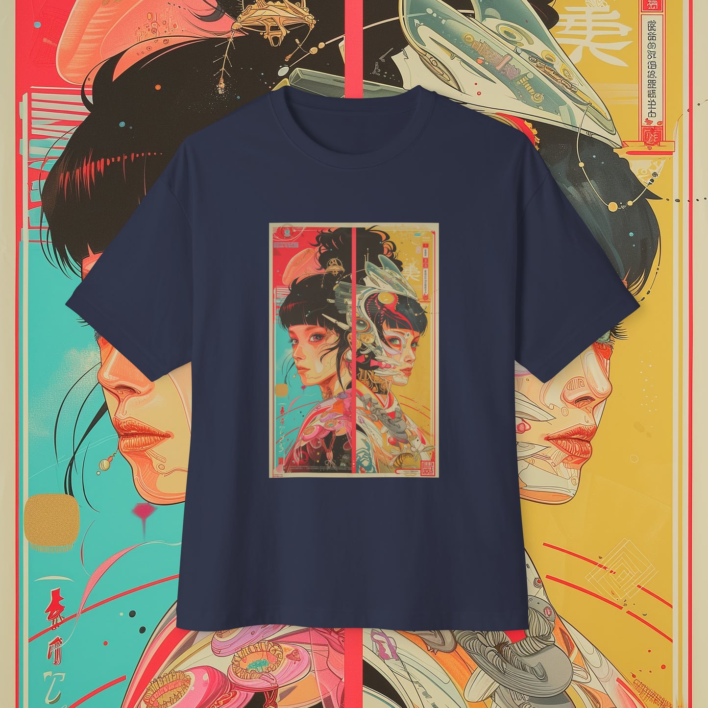 Oversized Relaxed Fit Cotton Boxy T-Shirt - PSYCHODELIA - Entangled Epiphanies