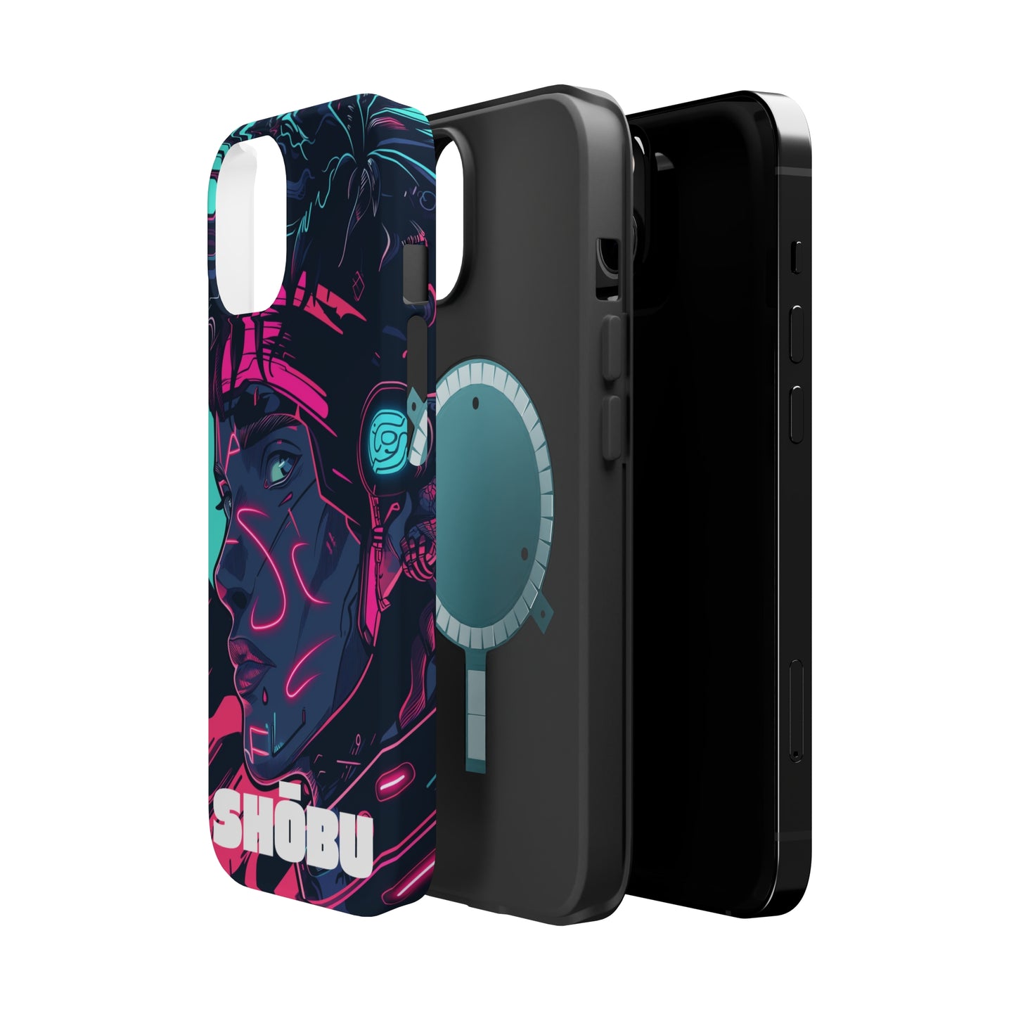 iPhone MagSafe Double Layer Tough Case - SHŌBU CYBERVOID - Citizens of Neo-Tokyo - Midnight Hacker