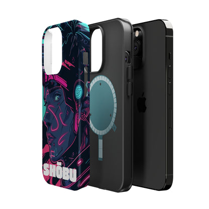 iPhone MagSafe Double Layer Tough Case - SHŌBU CYBERVOID - Citizens of Neo-Tokyo - Midnight Hacker