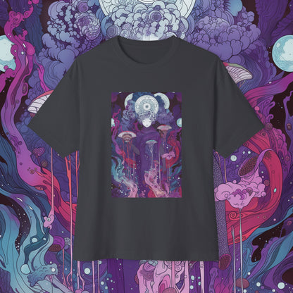Oversized Relaxed Fit Cotton Boxy T-Shirt - PSYCHODELIA - Wytch Spore