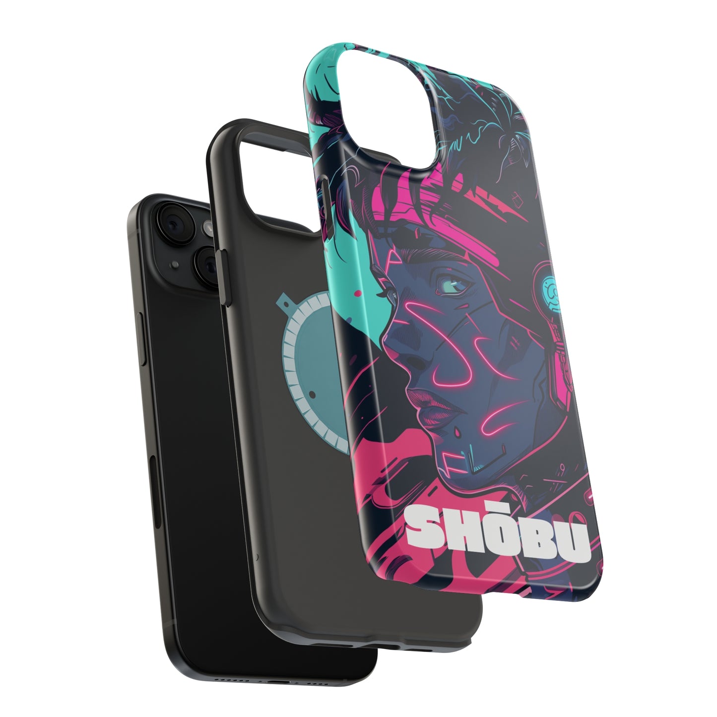 iPhone MagSafe Double Layer Tough Case - SHŌBU CYBERVOID - Citizens of Neo-Tokyo - Midnight Hacker