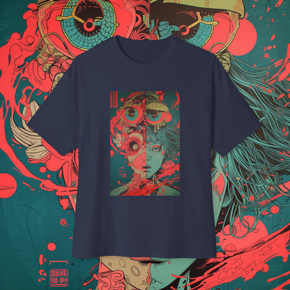 Oversized Relaxed Fit Cotton Boxy T-Shirt - PSYCHODELIA - Bloomphage Oracle