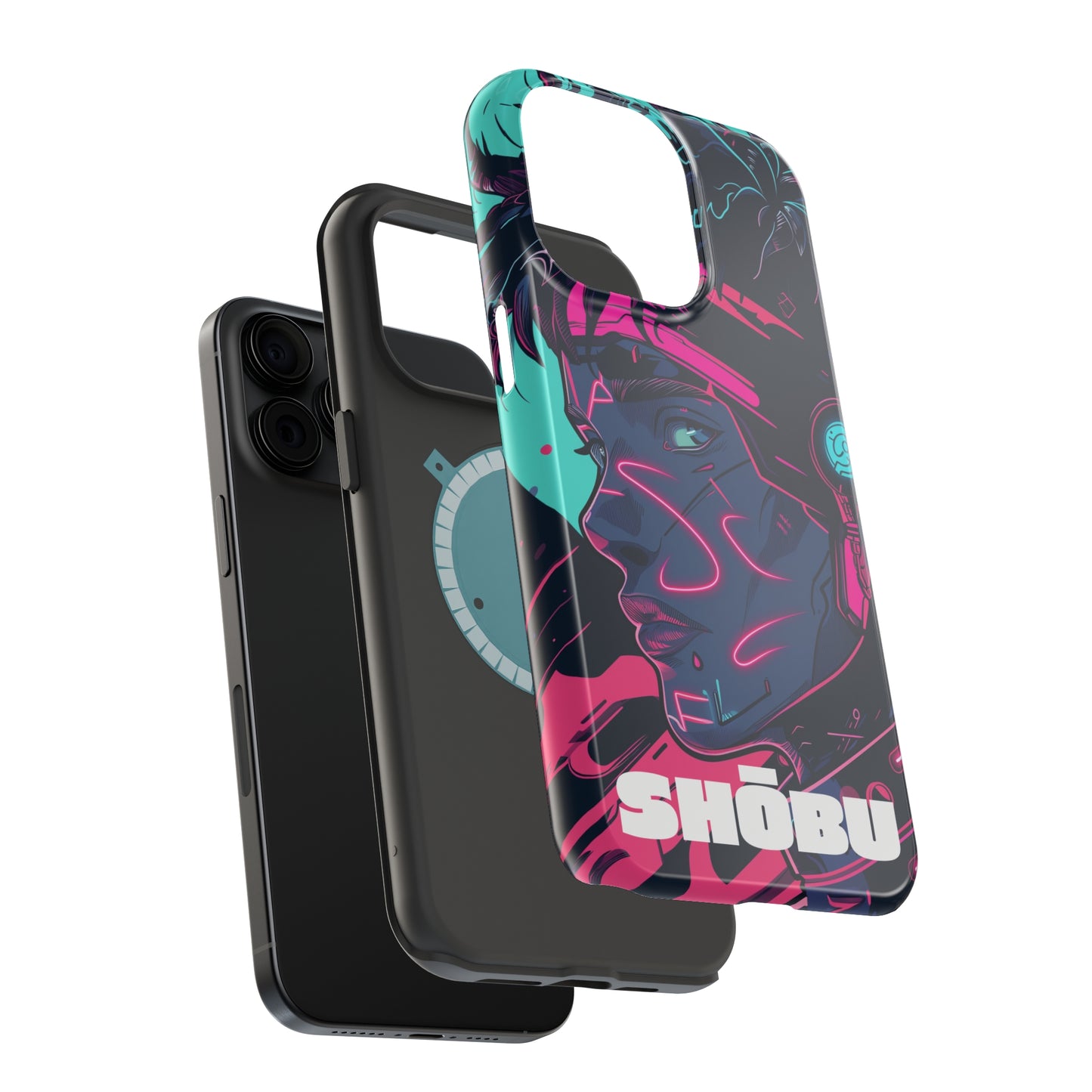 iPhone MagSafe Double Layer Tough Case - SHŌBU CYBERVOID - Citizens of Neo-Tokyo - Midnight Hacker