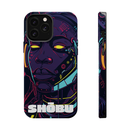 iPhone MagSafe Double Layer Tough Case - SHŌBU CYBERVOID - Citizens of Neo-Tokyo - Techno Shaman