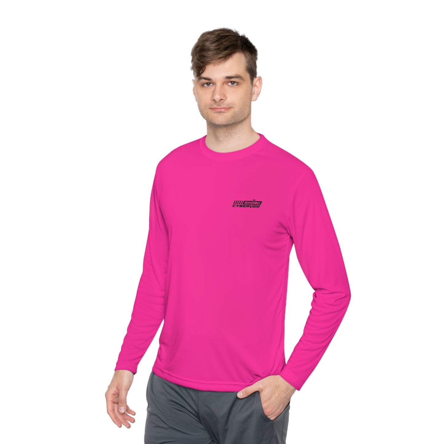 Neon Pink Unisex Lightweight Long Sleeve Tee - Citizens of Neo-Tokyo