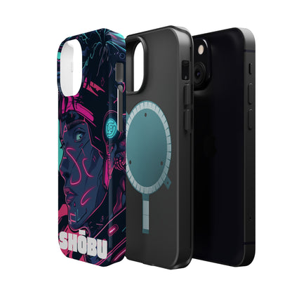 iPhone MagSafe Double Layer Tough Case - SHŌBU CYBERVOID - Citizens of Neo-Tokyo - Midnight Hacker