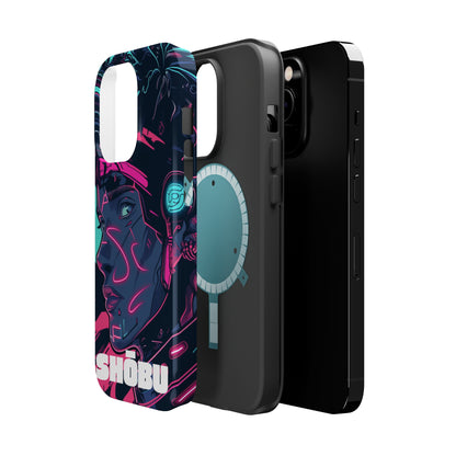 iPhone MagSafe Double Layer Tough Case - SHŌBU CYBERVOID - Citizens of Neo-Tokyo - Midnight Hacker