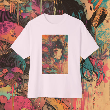 Oversized Relaxed Fit Cotton Boxy T-Shirt - PSYCHODELIA - Rhizomorph Seer