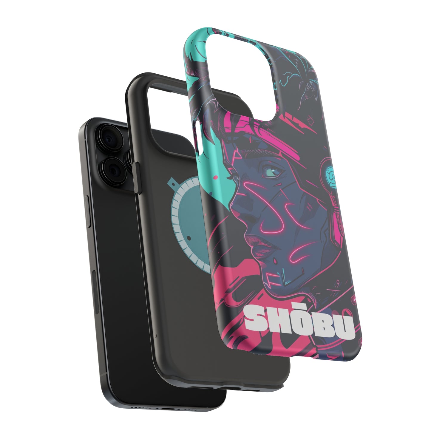 iPhone MagSafe Double Layer Tough Case - SHŌBU CYBERVOID - Citizens of Neo-Tokyo - Midnight Hacker