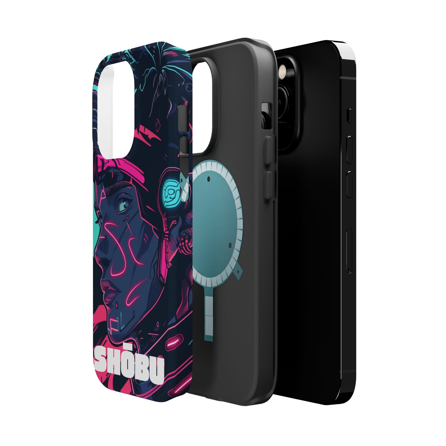 iPhone MagSafe Double Layer Tough Case - SHŌBU CYBERVOID - Citizens of Neo-Tokyo - Midnight Hacker