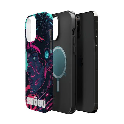 iPhone MagSafe Double Layer Tough Case - SHŌBU CYBERVOID - Citizens of Neo-Tokyo - Midnight Hacker