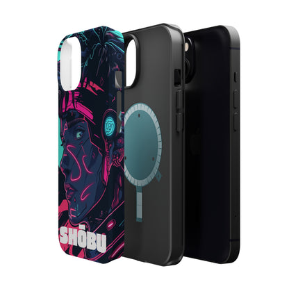 iPhone MagSafe Double Layer Tough Case - SHŌBU CYBERVOID - Citizens of Neo-Tokyo - Midnight Hacker