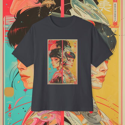 Oversized Relaxed Fit Cotton Boxy T-Shirt - PSYCHODELIA - Entangled Epiphanies