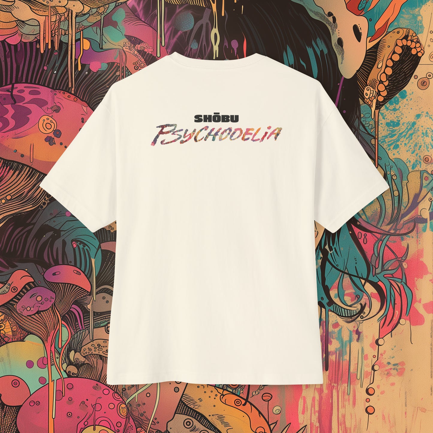 Oversized Relaxed Fit Cotton Boxy T-Shirt - PSYCHODELIA - Rhizomorph Seer