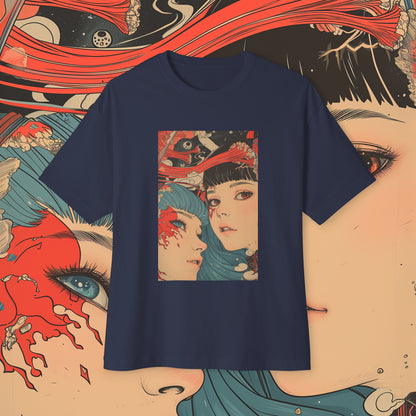Oversized Relaxed Fit Cotton Boxy T-Shirt - PSYCHODELIA - Intangible Chordcasters