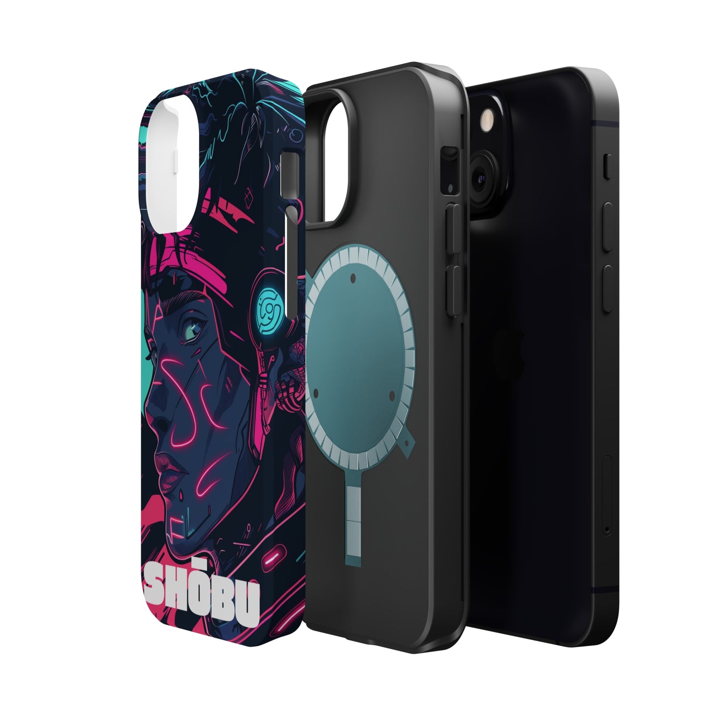 iPhone MagSafe Double Layer Tough Case - SHŌBU CYBERVOID - Citizens of Neo-Tokyo - Midnight Hacker