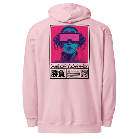 Bubblegum Unisex midweight hoodie - SHŌBU CYBERVOID - Citizens of Neo-Tokyo