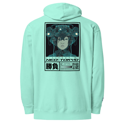 Mint Unisex midweight hoodie - SHŌBU CYBERVOID - Citizens of Neo-Tokyo