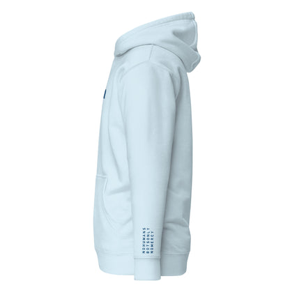 Cloud Embroidered Unisex Monochrome Hoodie - No Humans, Bots Only, No Mercy